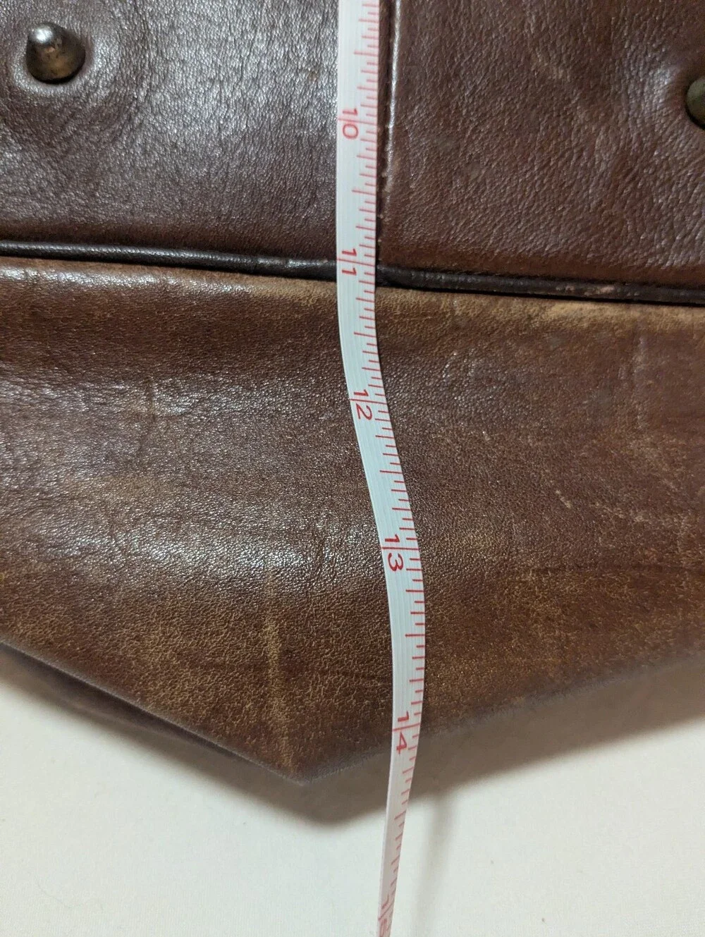 Brown VTG Leather Weekend Bag - Soft, Relaxed
